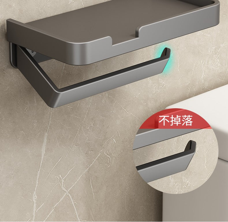 Toilet Paper Holder Aluminium Storage Rack Kitchen Towel Placement Of Seasoning Bottles Bathroom Wall Roll Of Paper Phone Storag