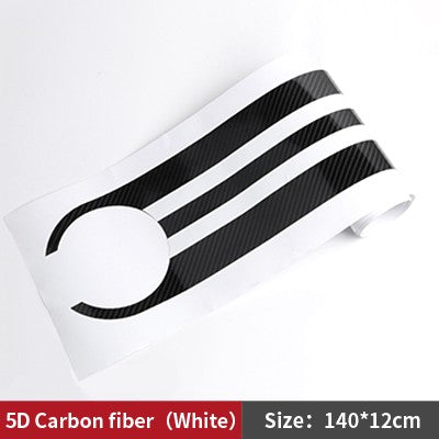 Car Styling Stickers Carbon Fiber Car Hood Sticker Decals M Performance Decor For BMW E90 E46 E39 E60 F30 F10 F15 E53 X5 X6