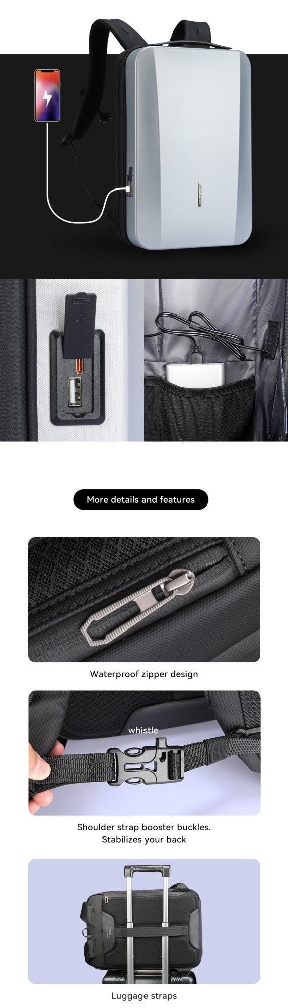 Mark Ryden ABS Anti-theft Outdoor Customised Laptop Bags Password Lock  Travel Cycling motorcycle bags