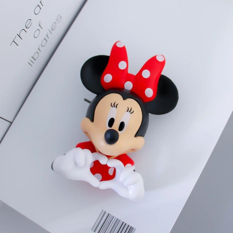 Textura Fina Combinada de Restauração Original de Anime, Presente de Brinquedo Mickey Minnie, Ornamento de Decoração de Sala de Estar de PVC Disney 10cm de Sucesso