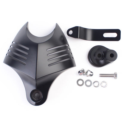 Mptprcycle Capa de buzina dupla preta Cowbell para Harley Big Twins V-Rods 1992-2020