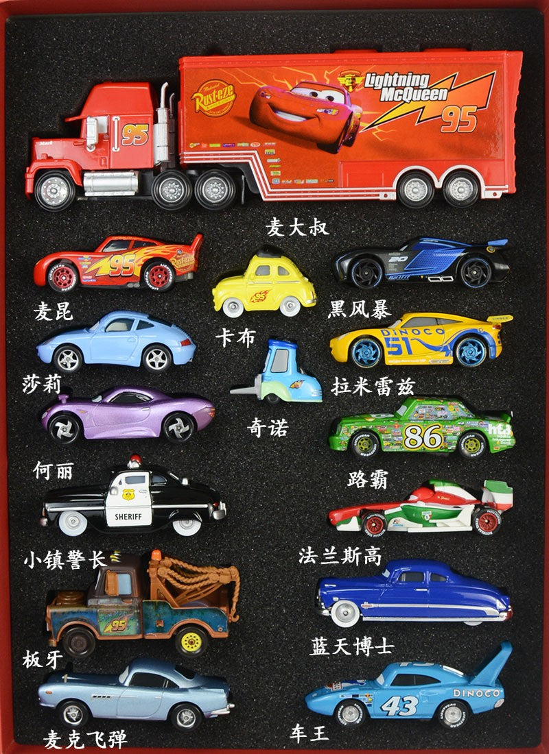 Disney Pixar Carros 1:55 Liga Fundido Caminhão Modelo - McQueen Mater Mack Tio Radiator Springs Cidade Natal Aniversário Presente