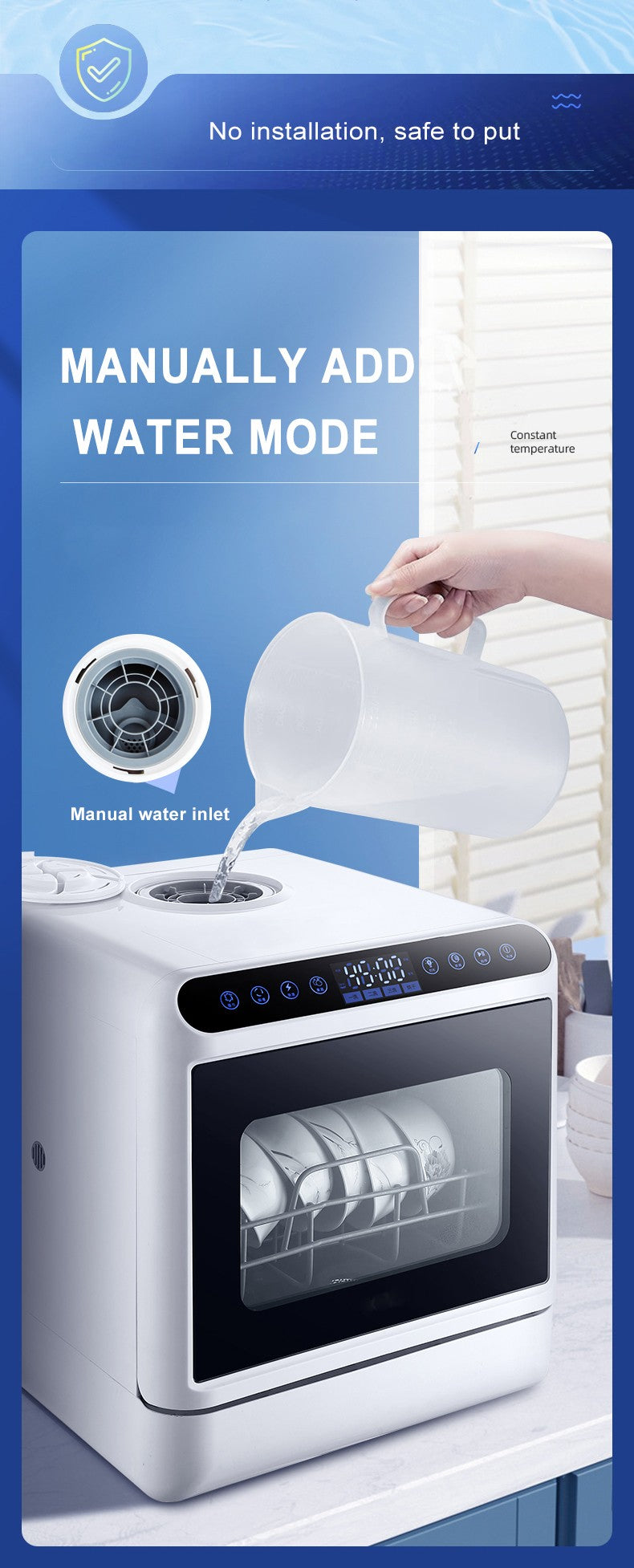 Household Desktop Mini Drawer Dishwasher Portable Kitchen Intelligent Dish Washer Factory Dishwasher Machine OEM