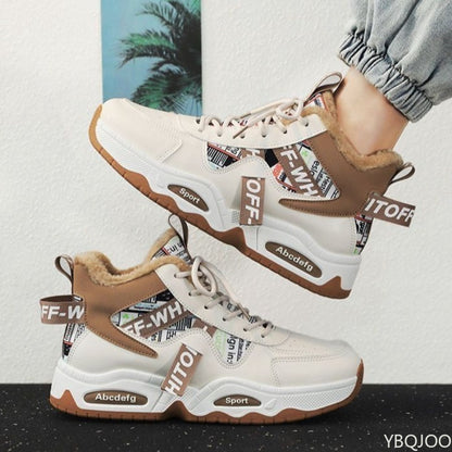 Snow Boots Men Boot High Top Winter Student Sports Plush Lace Up Anti Slip Comfortable Outdoor Warm Cold Proof Cotton Shoes