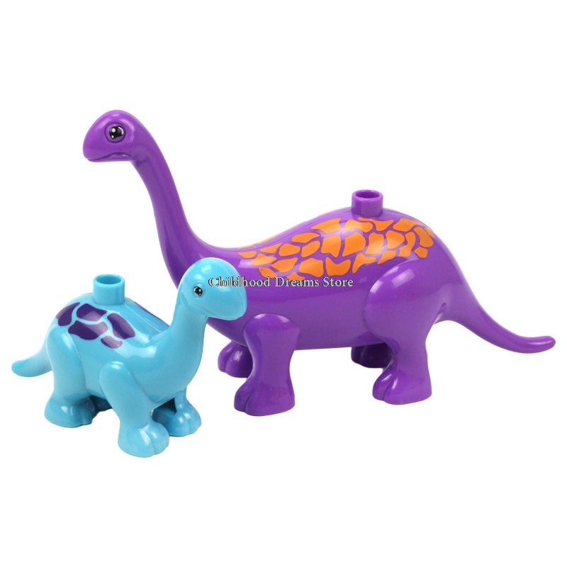 Grandes Blocos de Montar Animais Acessórios Compatíveis com Conjuntos de Tijolos de Zoo Dinossauro Criatividade Brinquedos DIY para Crianças Presente
