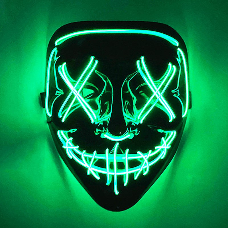 1 pcs Attractive Neon EL Wire Mask  More Colors For Choice Luminous LED Purge Mask Adult Cosplay Prop For Night Glow In The Dark