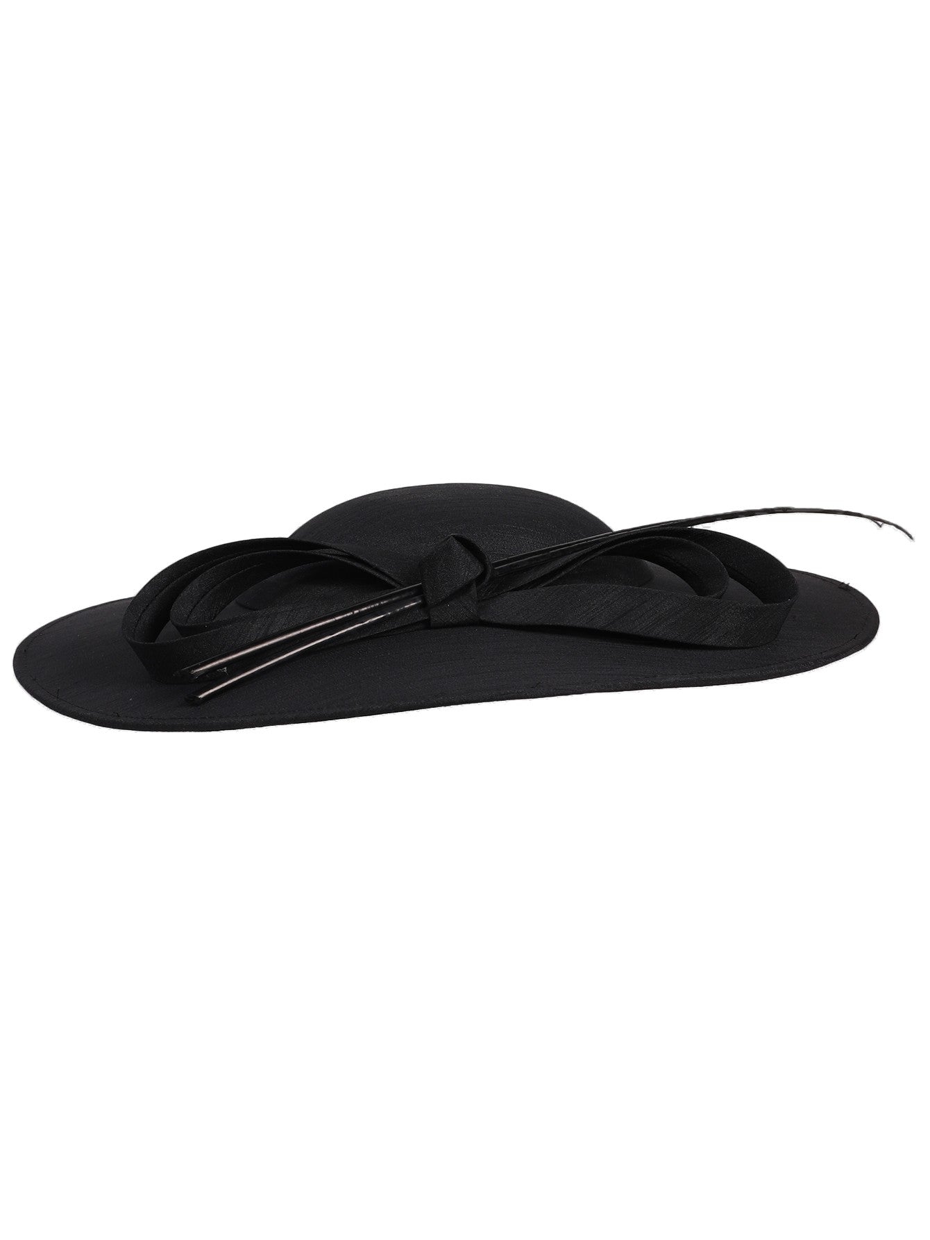 Sinamay Weddings Fascinators Hats For Women Ladies Large Big Brim Cocktail Church Tea Party Dress Fedoras Hat With Bow Feather