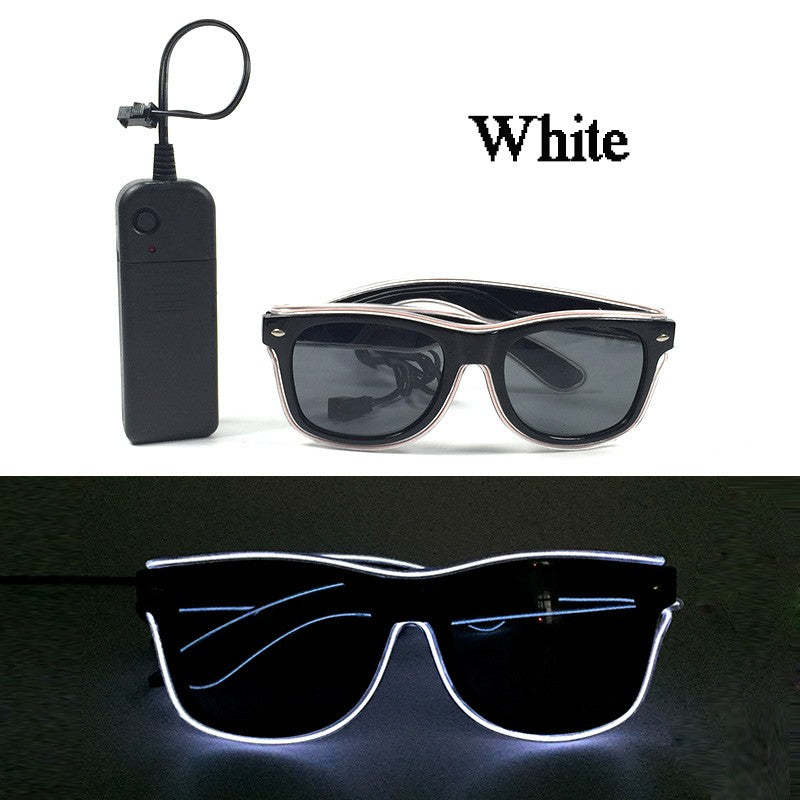 Led Luminous Glasses Bar Masquerade Concert Rave Goggles Rainbow Space Robot Futuristic Led DJ LIGHT Glasses Star Y2k Glasses