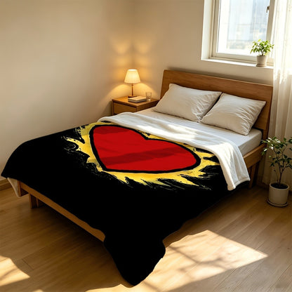 Cozy Large Heart Shaped Throw Blanket 150x200cm Decorative Love Gift Xmas Sofa Bed Winter Home Decor Throw Plush Comfort