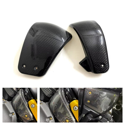 Para Harley Davidson lowriderS 2022-2024 Peça de modificação de motocicleta 100% fibra de carbono Protetor de quadro da tampa lateral da bateria