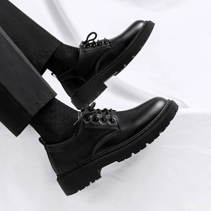 Spring Autumn Men's Business Dress Shoes Black Casual Simple Comfortable Anti slip Wear resistant Round Head Men's Shoes