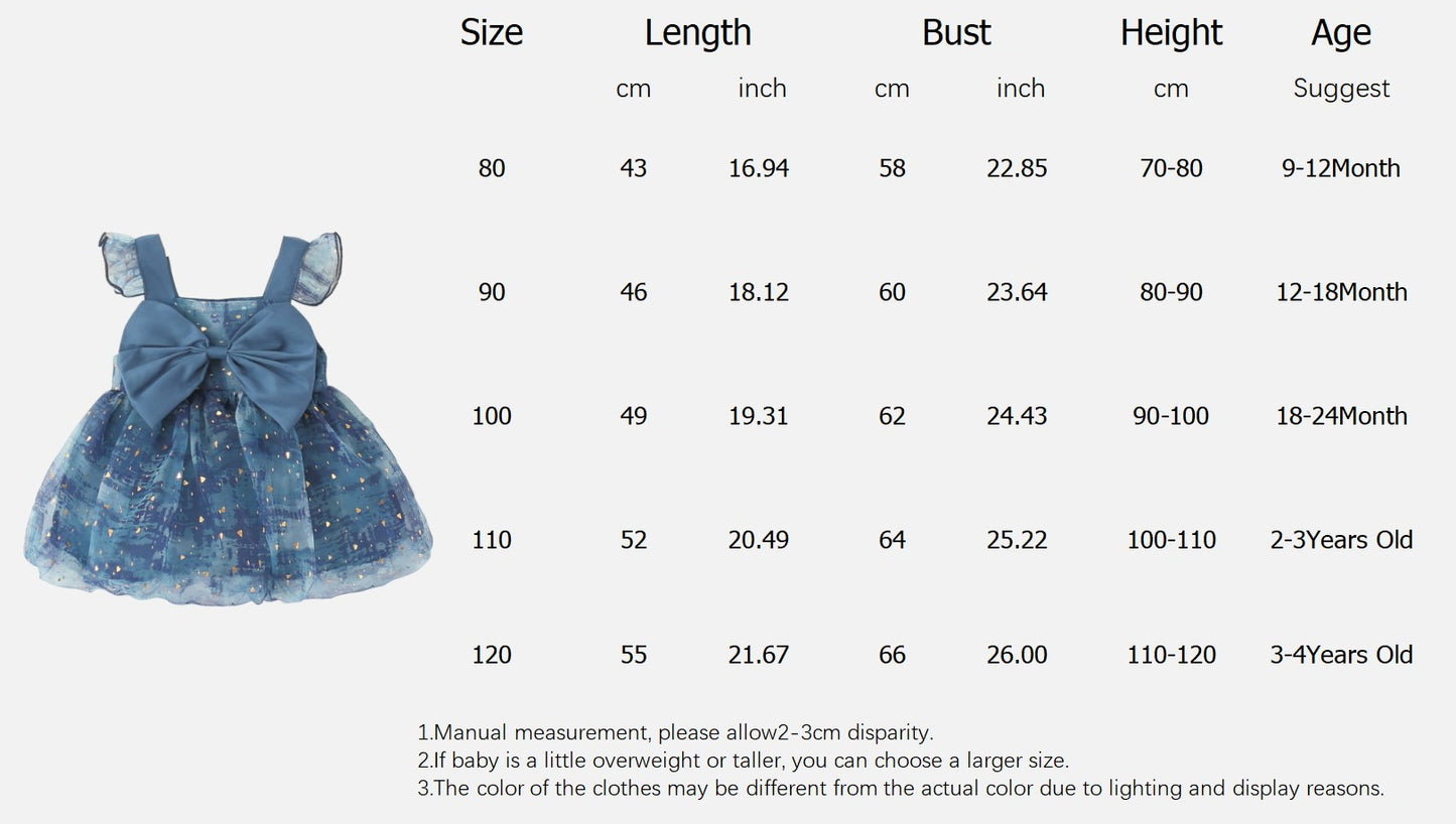 Summer Baby Girl Dress Bow Sequined Sleeves Princess Tulle Dress for Kids Girl Dance Party Gown Summer Clothes
