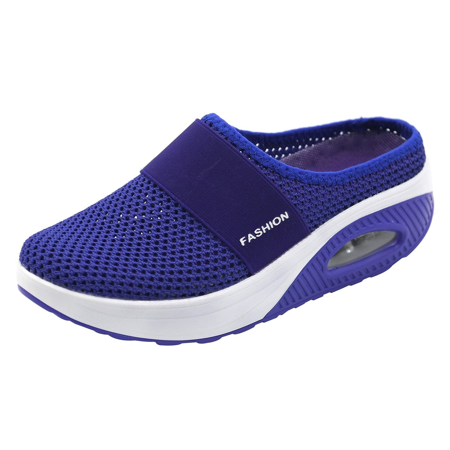 Slip-On Women'S Walking Sandals,Breathable Mesh Casual Shoes Breathable With Arch Support Knit Shoes Thickened Soft Sole