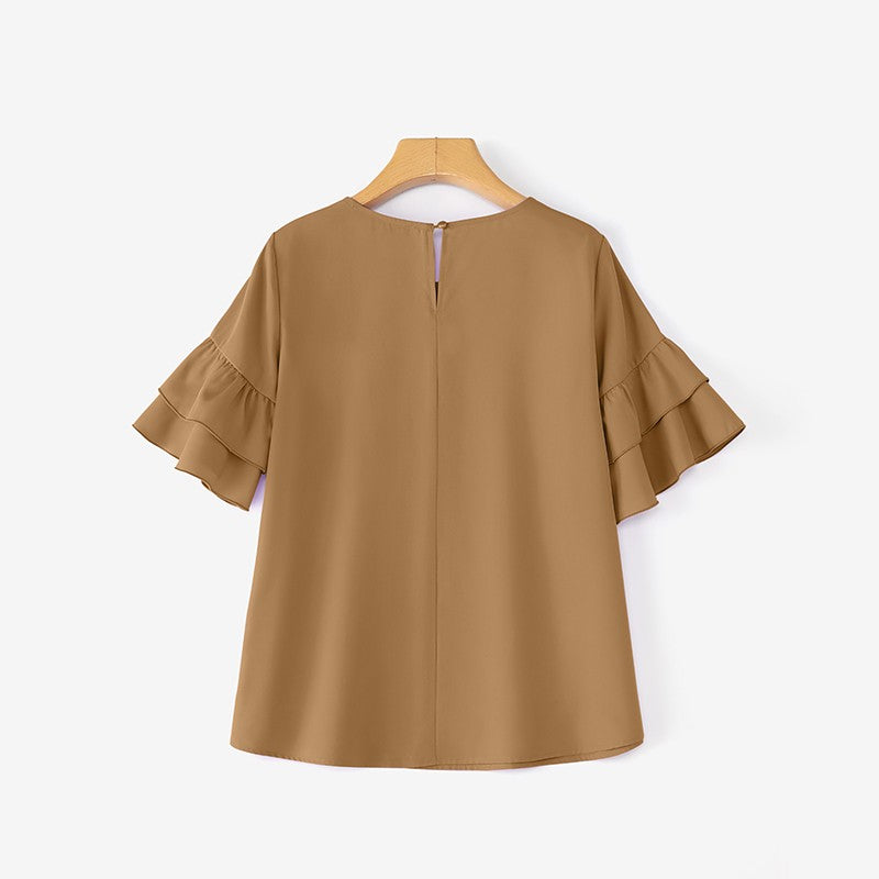 2025 Elegant Office Lady Blouses ZANZEA Summer O Neck Short Sleeve Blouse Women Stylish Solid Holiday Shirt Female OL Work Tops