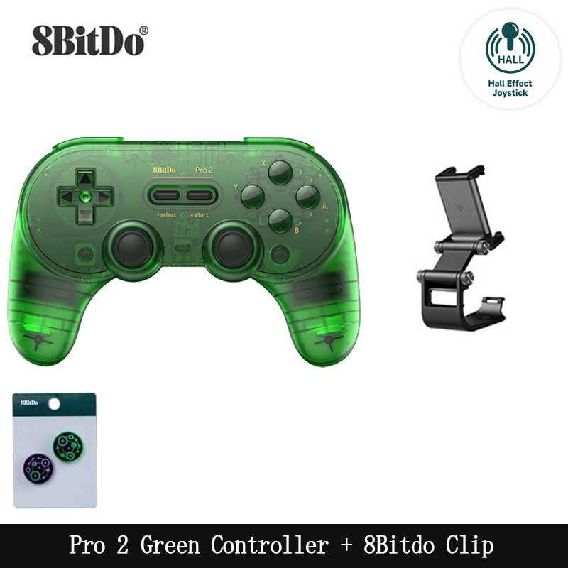 8BitDo Pro 2 Bluetooth Controller Gamepad Handle with Hall Effect for Nintendo Switch 2, PC, MacOS, Android, Steam, Raspberry Pi