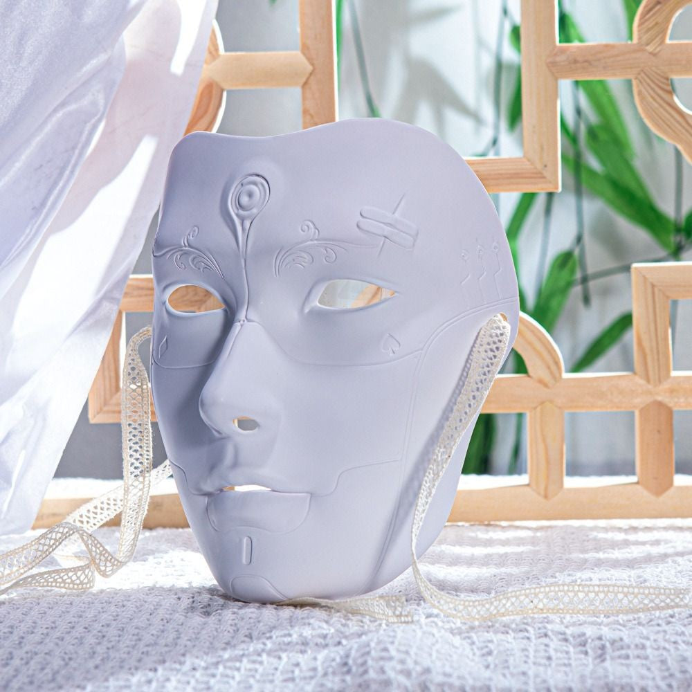 Ancient Style Machinery Beautiful Male Adult Party Beauty Mask Chinese Style Hand-painted Decorative Hanfu Accessory Mask
