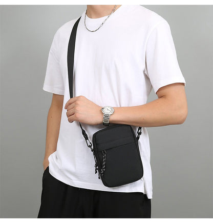 Simple Casual Mini Crossbody Bag Men's Nylon Small Shoulder Bag For Men Oxford Messenger Phone Side Sling Bag Husband Chest Pack