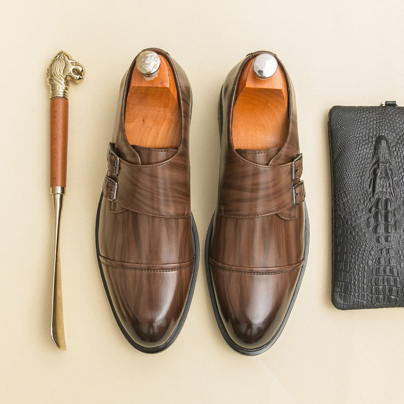 Brand New Men's Pointed Comfortable Business Banquet Oxford Shoes Fashion Spring Men's Breathable Casual Wedding Leather Shoes