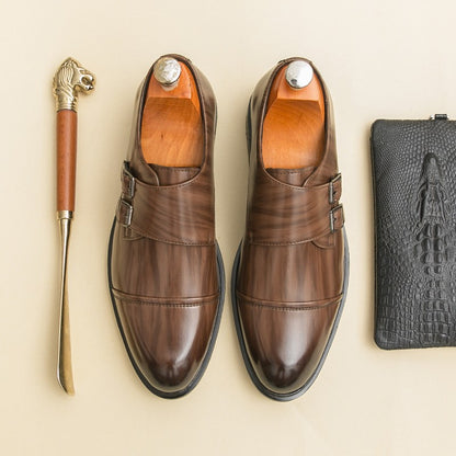 Brand New Men's Pointed Comfortable Business Banquet Oxford Shoes Fashion Spring Men's Breathable Casual Wedding Leather Shoes