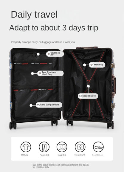 Malas de viagem aprimoradas: mala de 20 polegadas e mala de grande capacidade de 28 polegadas com rodinhas silenciosas com freio, porta-copos e porta de carregamento USB