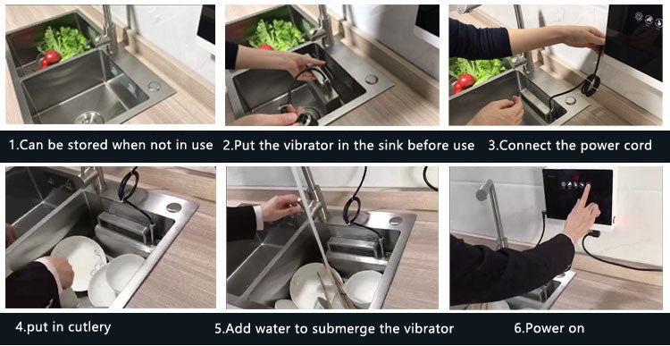 Household Portable Sink Dishwasher Small Free-standing Installation-free Kitchen 110V/220V Automatic Ultrasonic Wash Dishwasher