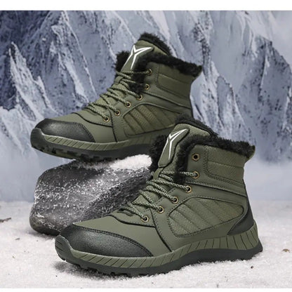 Men Women Waterproof Winter Boots Snow Barefoot Casual Shoes Outdoor Warm Work Shoes Ankle Shoes for Trekking Climbing Hiking