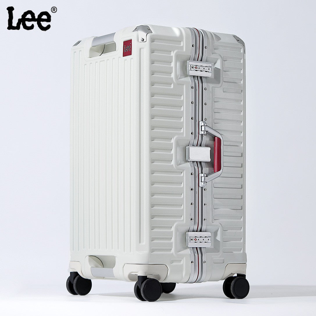 Suitcase Wide Handle Travel Suitcase Men 20 24 26 Carry-On Luggage Women PC Aluminum Frame Trolley Case