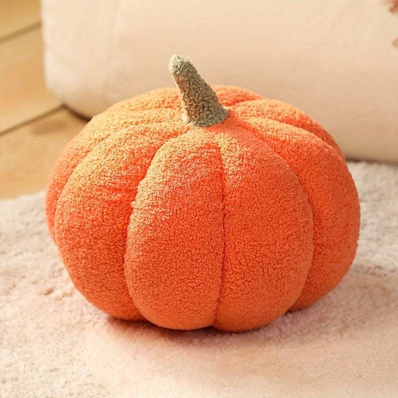 3D Fluffy Pumpkin Plush Pillow,for Halloween Home Decor, Birthday Party Favors & Cozy Home Accents, Pumpkin Decorations