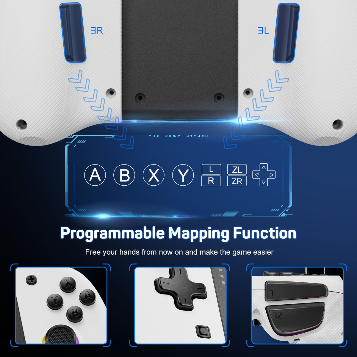 Wireless Bluetooth Controller For Nintendo Switch & OLED & Lite Gamepad Control Gaming Accessories Hall Game Pad Command Mando