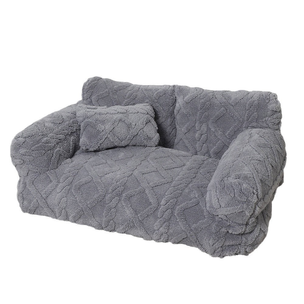 Cama para Animais de Estimação Grande, Lavável, Removível, Quente de Inverno, Sofá-Cama de Pelúcia Engrossado, Suprimentos Universais para Animais de Estimação