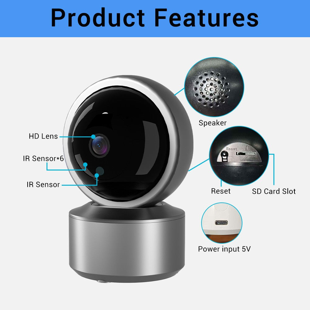 New Tuya IP Camera 5MP Wifi Video Surveillance Cameras HD Night VIsion Two Way Audio Auto Tracking Cloud Smart Home Camera