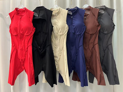 New Yoga Suit Short Sleeve Zipper Sports Clothing Fitness Suits Women Dance Running Training Clothing Gym Push Ups Yoga Suit Set