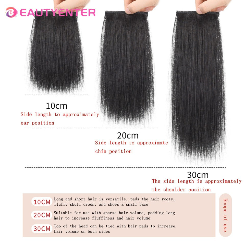 Tic-Tacs Sintéticos One Piece 2Clips Cabelo Liso Invisível com Tic-Tac Aumento de Volume Apliques Capilares Cobertura Lateral Superior