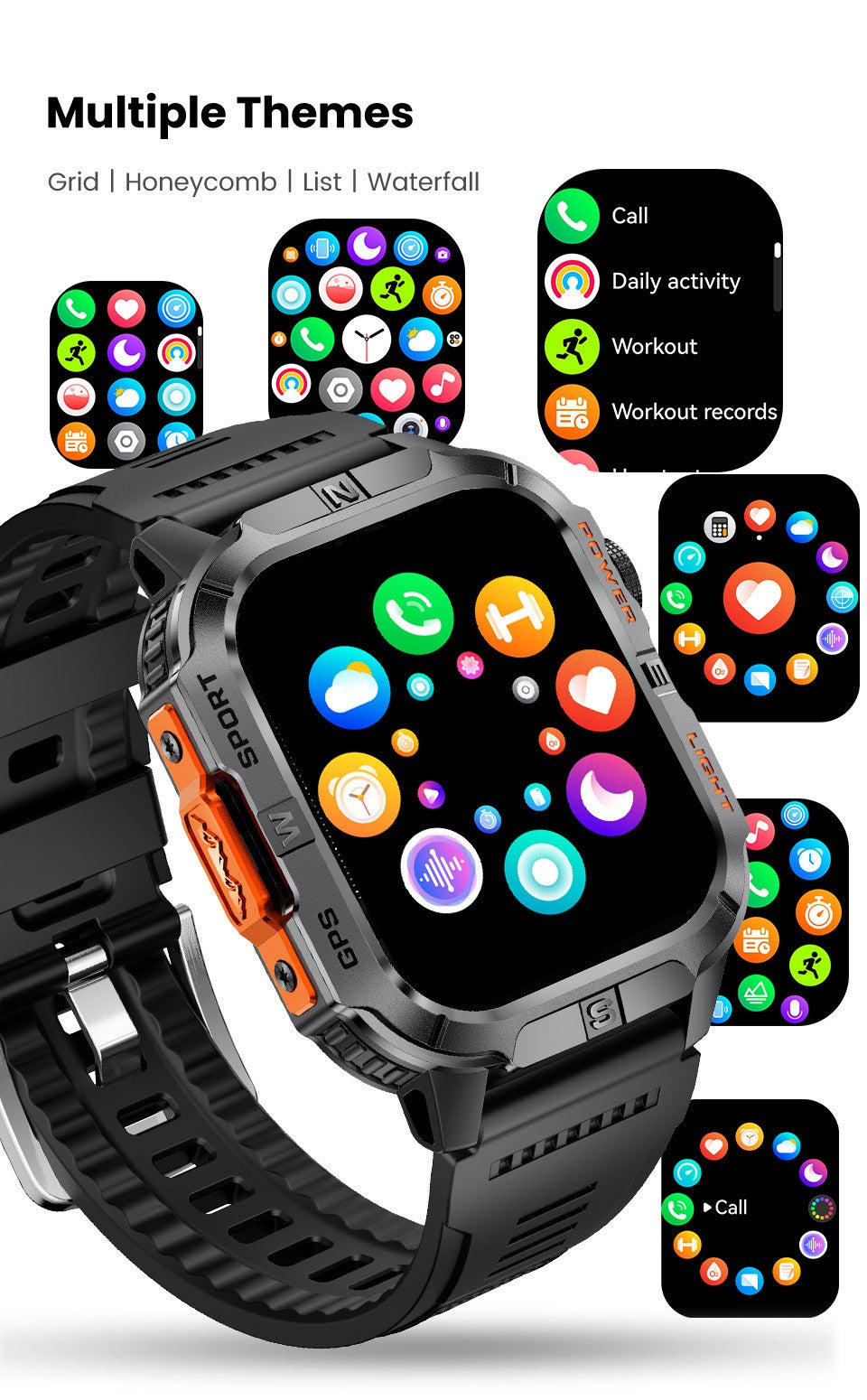 2026 New Millitary Grade GPS Position 2.01"Smart Watch Men 3ATM Waterproof Compass 540mAh Bluetooth Call Sports Smartwatches IOS