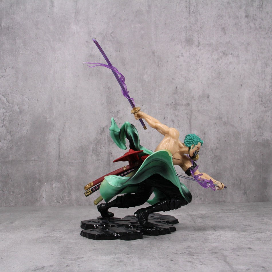 Hot One Piece 10cm Anime Figura GK Roronoa Zoro Três Espadas Sa-maximum Mangá Anime Estátua Action Figure Modelo Coleção Brinquedo Infantil