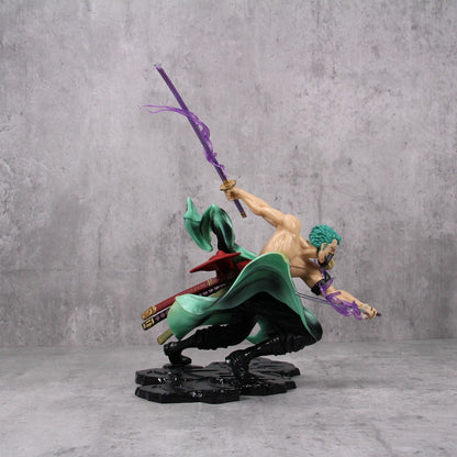 Hot One Piece 10cm Anime Figura GK Roronoa Zoro Três Espadas Sa-maximum Mangá Anime Estátua Action Figure Modelo Coleção Brinquedo Infantil