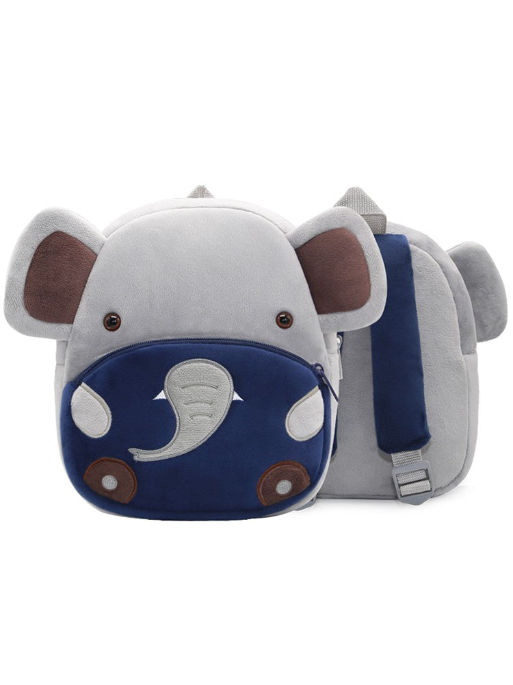 Mochila Infantil Meninos Meninas Animal Fofo Elefante Mochila de Pelúcia para Jardim de Infância