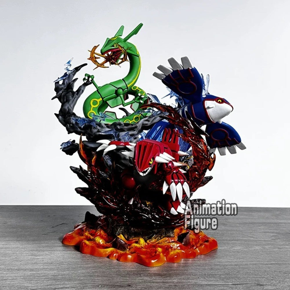 35cm/13.78in Boneco de Anime Pokémon Groudon Kyogre Rayquaza Bonecos de Ação Coleção de PVC Modelo de Brinquedos para Presentes Infantis
