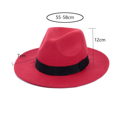Topi Fedoras Musim Dingin Topi Jazz Klasik Felt Topi Fedora Panama Kasual untuk Pesta Putih chapeau luxe chapeu panama masculino