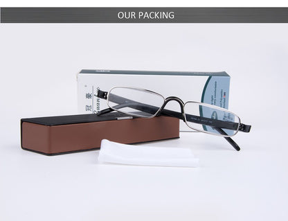 Guanhao Transparent Optical Reading Glasses Man Clear Women Presbyopia Hyperopia Reading Glasses Frame Alloy Ultralight HD View