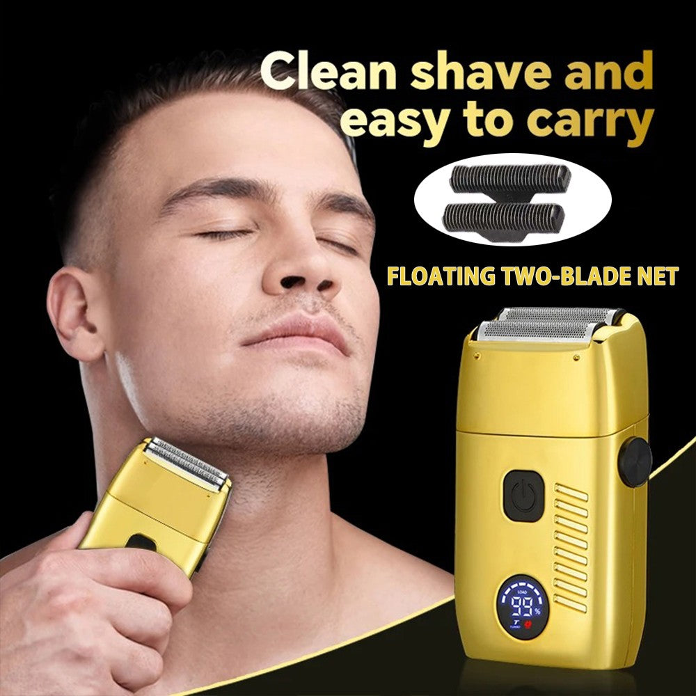 Electric Shaver for Men Waterproof Twin Blade Reciprocating Cordless Razor USB Rechargeable Shaving Machine Barber Trimmer