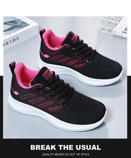 Litfun Women's Casual Sports Shoes Fashion Female Soft Bottom Sneakers Breathable Mesh Running Shoes Leisure Light Flats Shoes