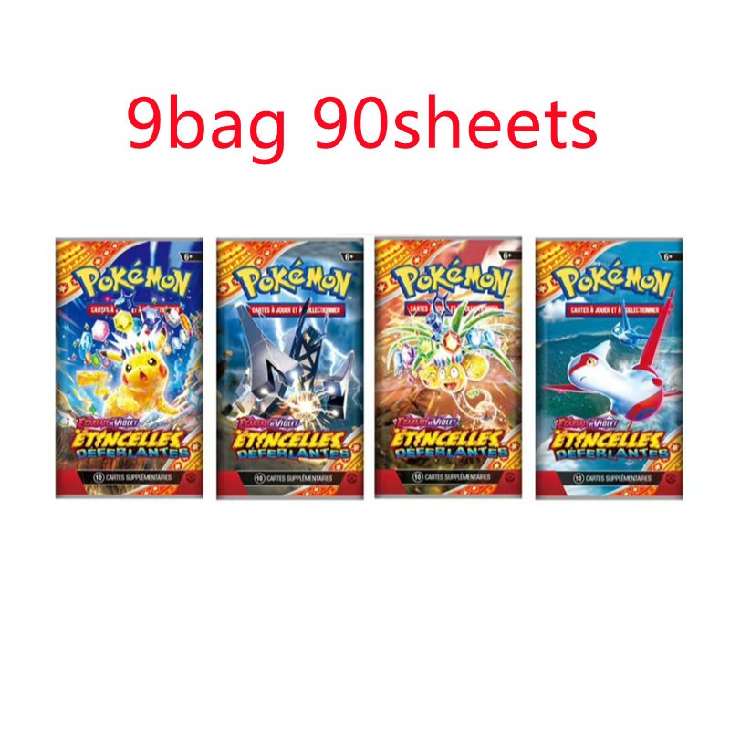 360Pcs French Pokémon TCG: Scarlet & Violet Etsncelles  Astral Radiance Obsidian Flames Booster Box Pokemon Cards 36 Pack Box.