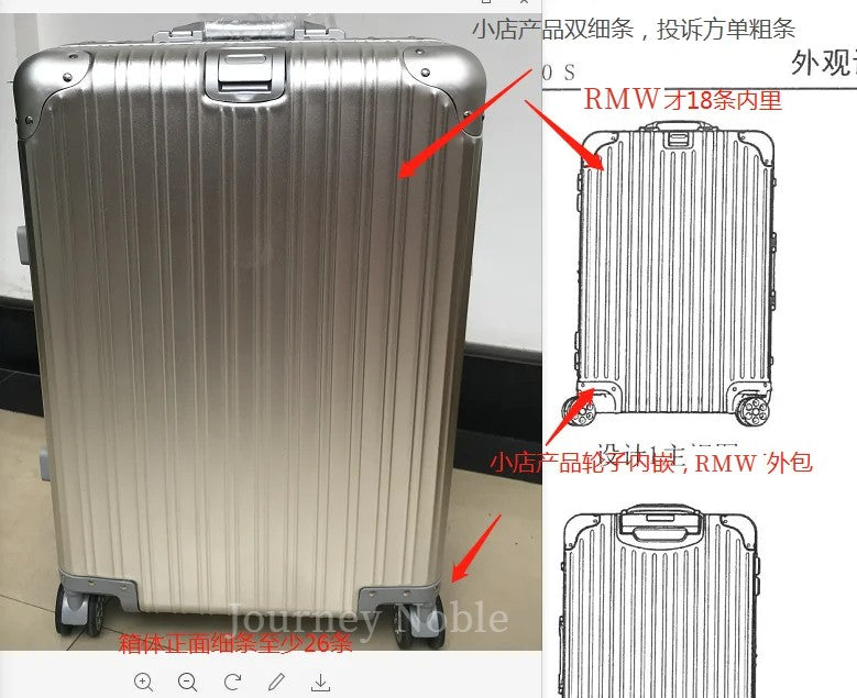 Mala de viagem giratória de alta qualidade 100% liga de alumínio-magnésio, tamanhos 20/24/26/29, marca Travel Suitcase