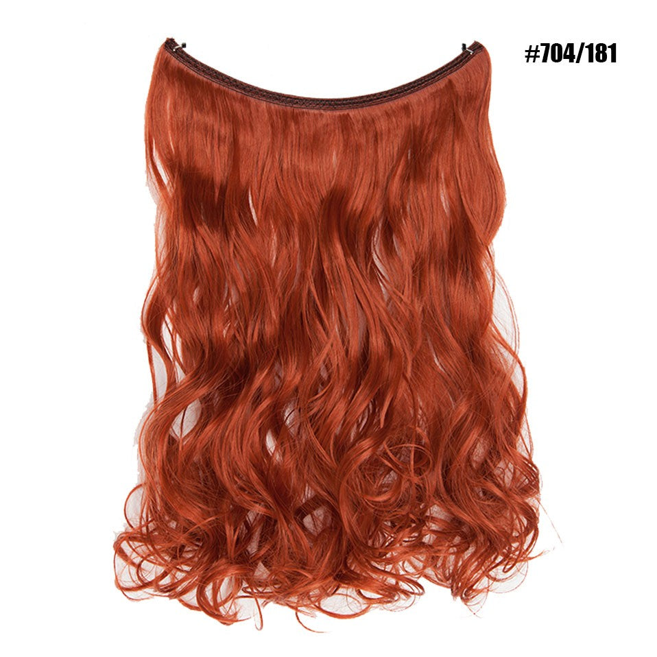 BENEHAIR Cabelo Sintético com Fio Invisível Sem Clipes Extensões de Cabelo Linha Secreta de Pesca Apliques de Cabelo Falso Para Mulheres