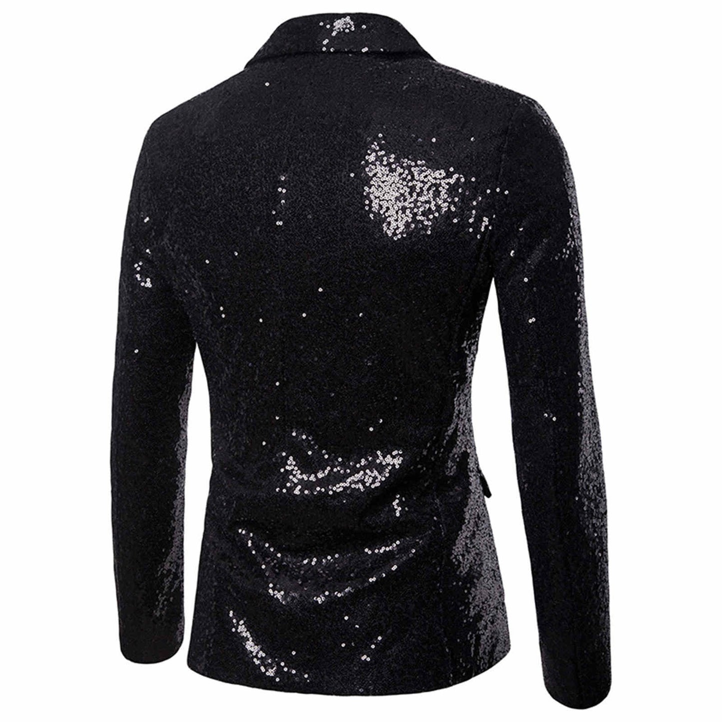 Trendy Sequin Men'S Sequin Jackets Charm One Button Stage Performance Red Sliver Black Blazers Coat Male Glitters Formal Suit