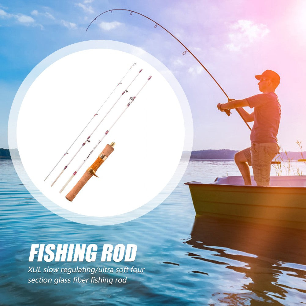Vara de Pesca Telescópica XUL Macia Ultraleve Mini Vara de Pesca Rotativa Portátil Varas de Pesca de 4 Seções de Fibra de Vidro Equipamento de Pesca