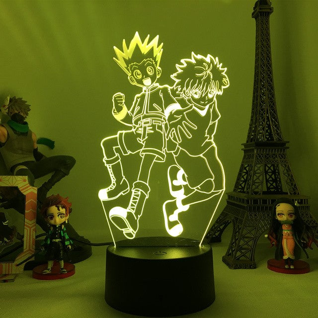 Anime 3D Lamp Killua Hunter X Hunter Killua Led Light Hxh Led Night Light Gift Acrylic Neon Cute Children's Bedroom Decoration