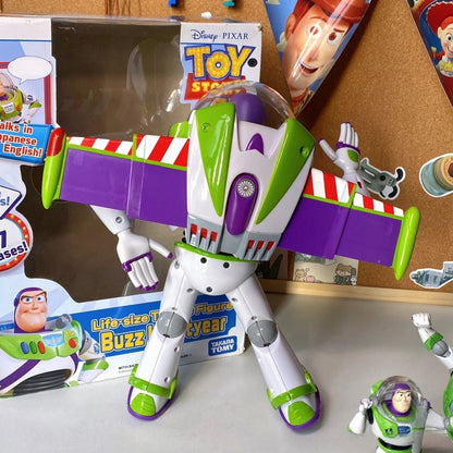 Toy Story Buzz Lightyear Modelo Brinquedos Pixar Robô Elétrico Andando Boneca Action Figure Brinquedo Presente De Aniversário Brinquedos Modelo Para Crianças