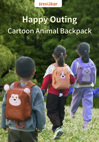Novas mochilas infantis anti-perda com desenhos de animais fofos, mochilas escolares para meninos e meninas da pré-escola, mini bolsas escolares